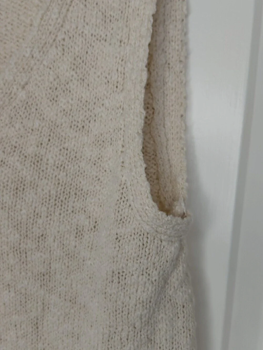 J. Crew Cream Knit V-Neck Sleeveless Top Sz S - Picture 4 of 8